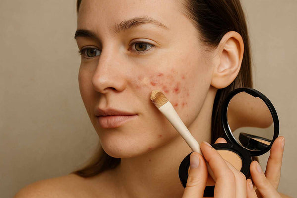 Så täcker du finnar och blemmor med makeup